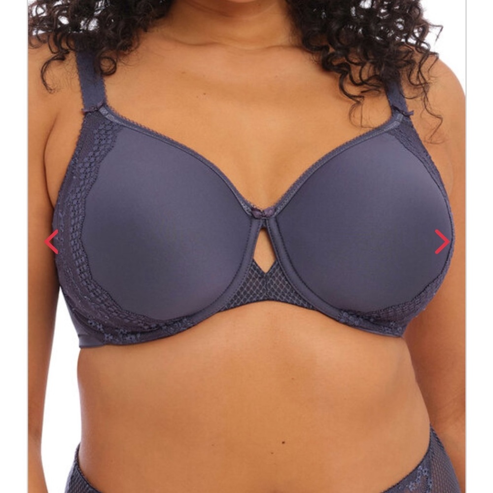 Elomi Charcoal Lace Underwire Bra